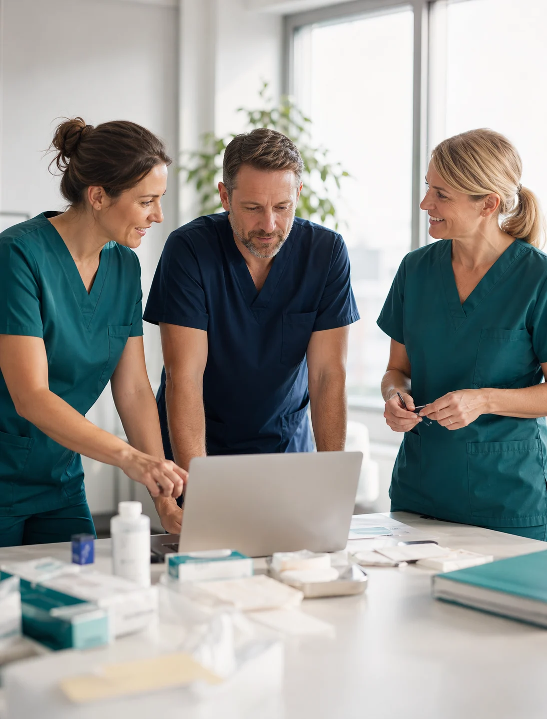 WundVitalis Team in einer Besprechung