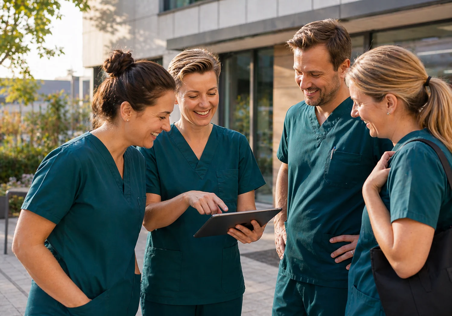 Teamgespraech im Gesundheitsumfeld